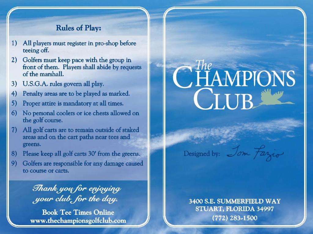 Карта champions club